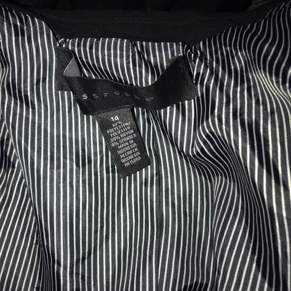 Apostrophe Black Lined Blazer Jacket Button Front - image 7